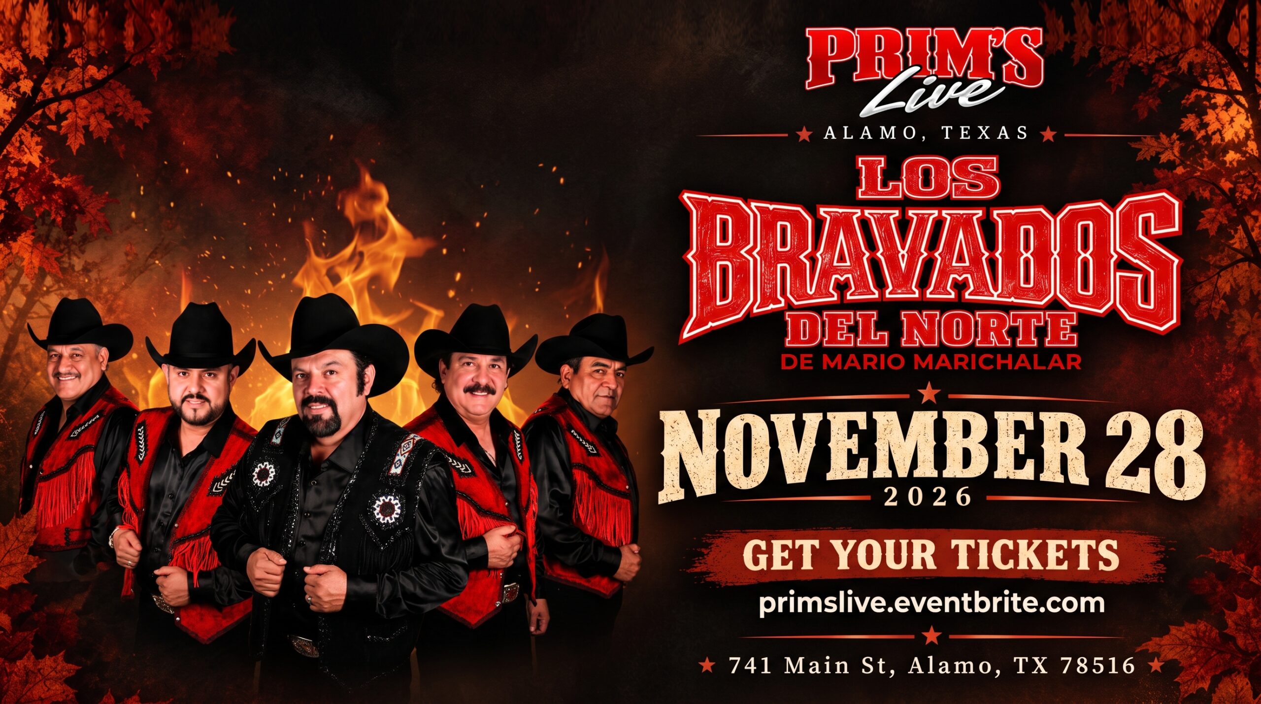 Los Bravados del Norte – Prim's Live, Alamo, TX